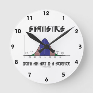 Statistiken eine Kunst u. eine Wissenschaft Runde Wanduhr
