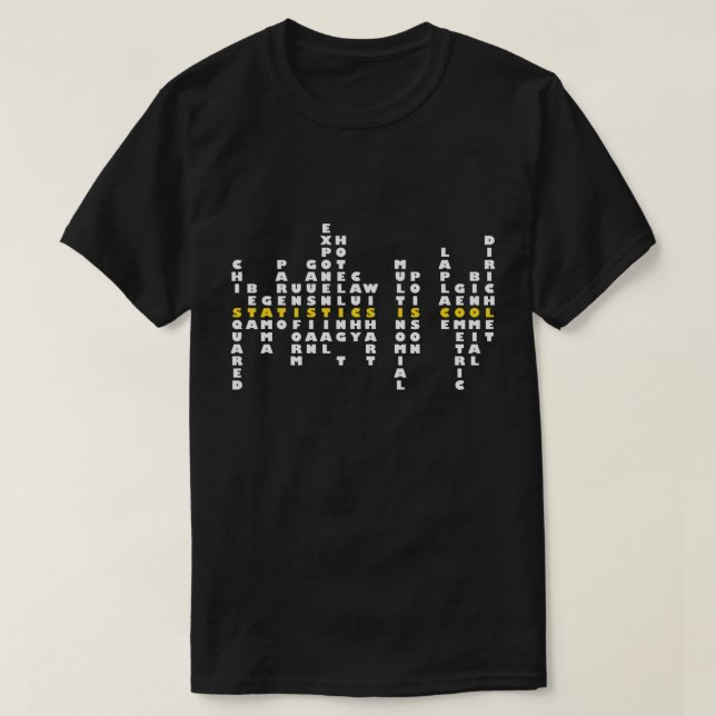 Statistiken ist cooler T - Shirt (dunkle Farbe) (Design vorne)