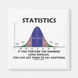 Statistiken, wenn Sie die Zahlen lange genug verfo Magnet