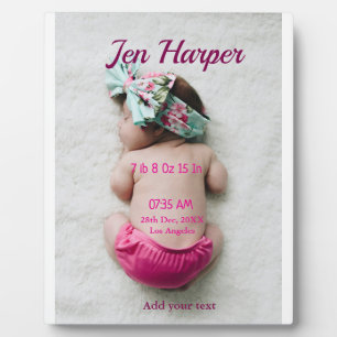Statistiken zur Babyg Geburt speichern Name Ort Da Fotoplatte