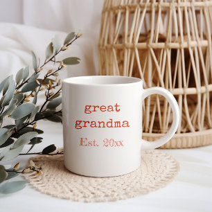 Statistiken zur Geburt des neuen Urenkelkindes Kaffeetasse