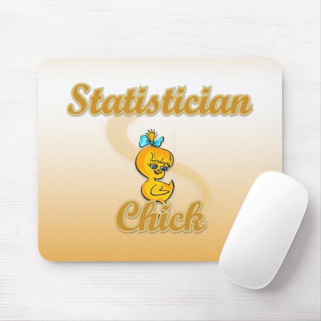 Statistiker Chick Mousepad (Mit Mouse)