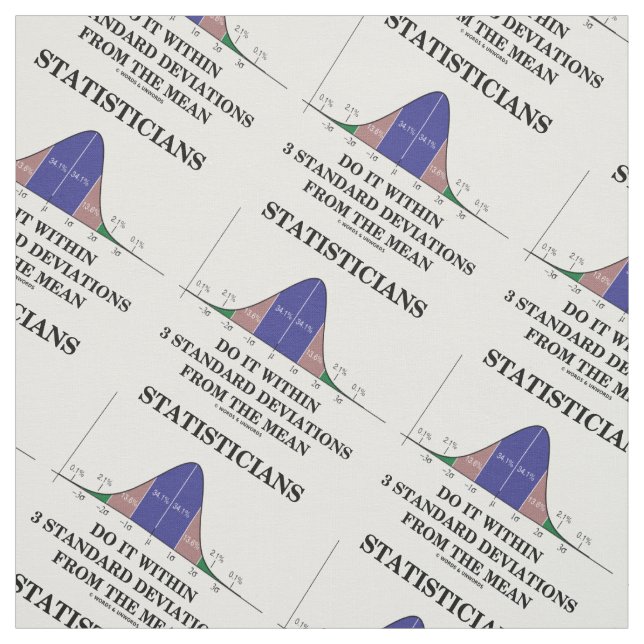 Statistiker machen innerhalb von 3 Std. Abweichung Stoff (Muster)