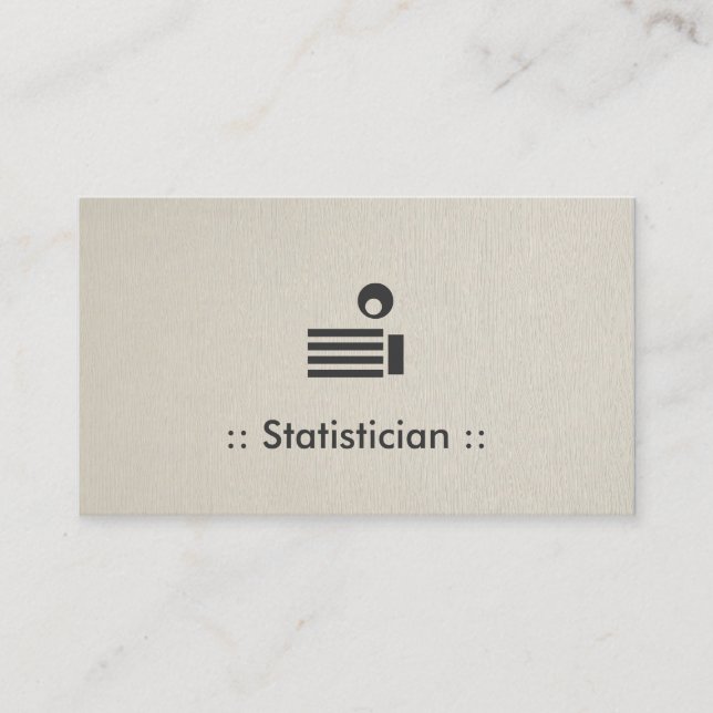 Statistiker Simple Elegant Beruflich Visitenkarte (Vorderseite)