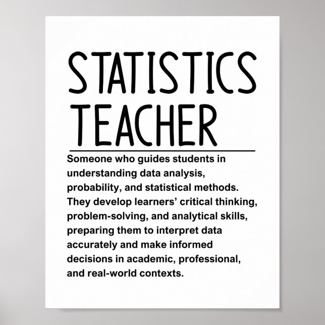 Statistiklehrer Poster (Vorne)