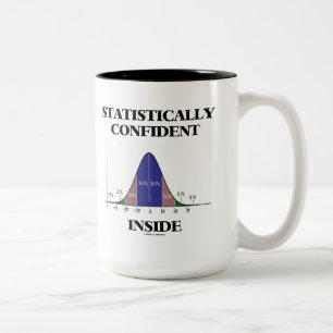 Statistisch sicherer Inside (Spaß der Bell-Kurve) Zweifarbige Tasse