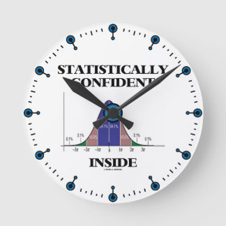 Statistisch sicherer Spaß in der Bell-Kurve Runde Wanduhr