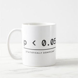 Statistisch signifikant p<0,05 Statistischer Humor Kaffeetasse