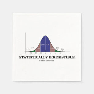 Statistisch unwiderstehlicher Spaß der Glockenkurv Serviette