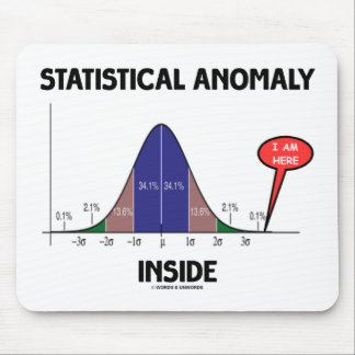 Statistische Anomalie im Inneren (Glockenkurve, hi Mousepad