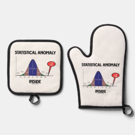 Statistische Anomalie innerhalb der Glockenkurve I Ofenhandschuh & Topflappen-Set