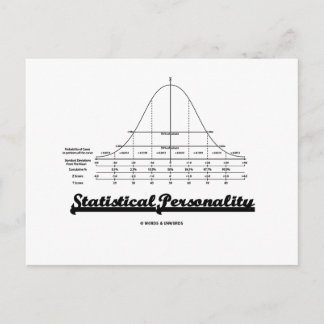 Statistische Persönlichkeit (Bell Curve) Postkarte