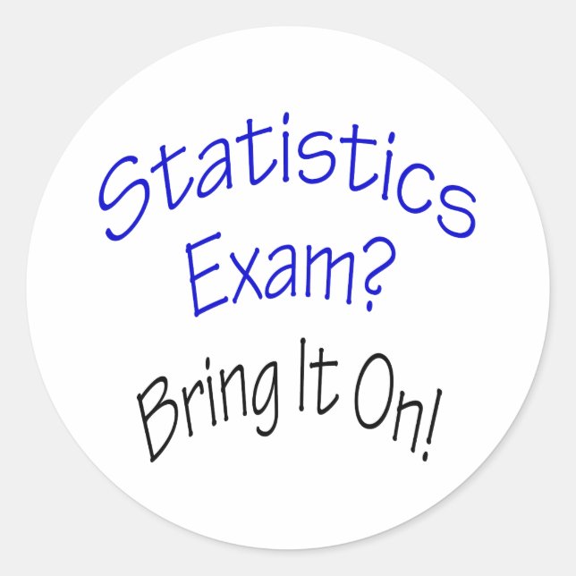 Statistische Prüfung Runder Aufkleber (Vorderseite)