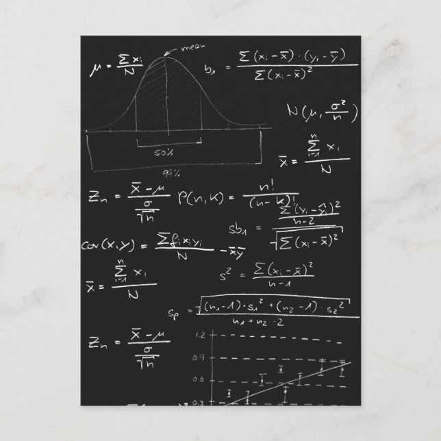 Statistische Tafel Postkarte (Vorderseite)