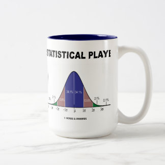 Statistischer Spieler (Bell-Kurven-Haltung) Zweifarbige Tasse