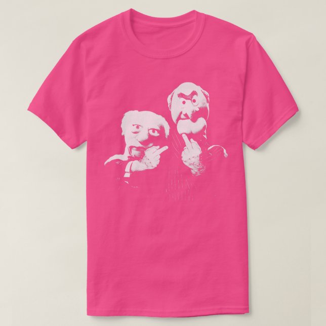 Statler und Waldorf Middle Finger T-Shirt (Design vorne)