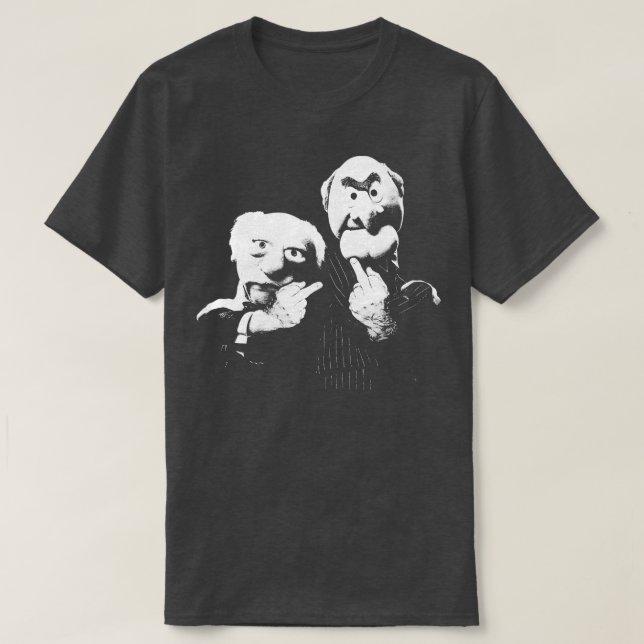 Statler und Waldorf Middle Finger T-Shirt (Design vorne)