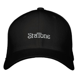 StaTone Black Cap Bestickte Baseballkappe