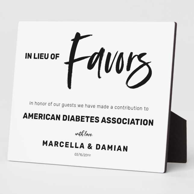 Statt bevorzugt Tabletop Plaque mit Easel Fotoplatte (Seite)