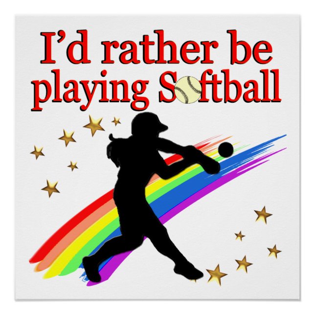 STATT SOFTBALL SPIELEN POSTER (Vorderseite)
