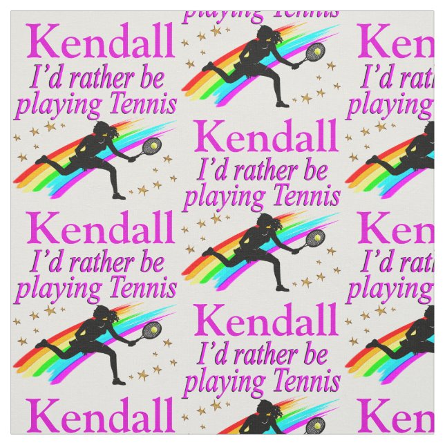 STATT TENNIS PERSONALISIERT FABRIC ZU SPIELEN STOFF (Muster)