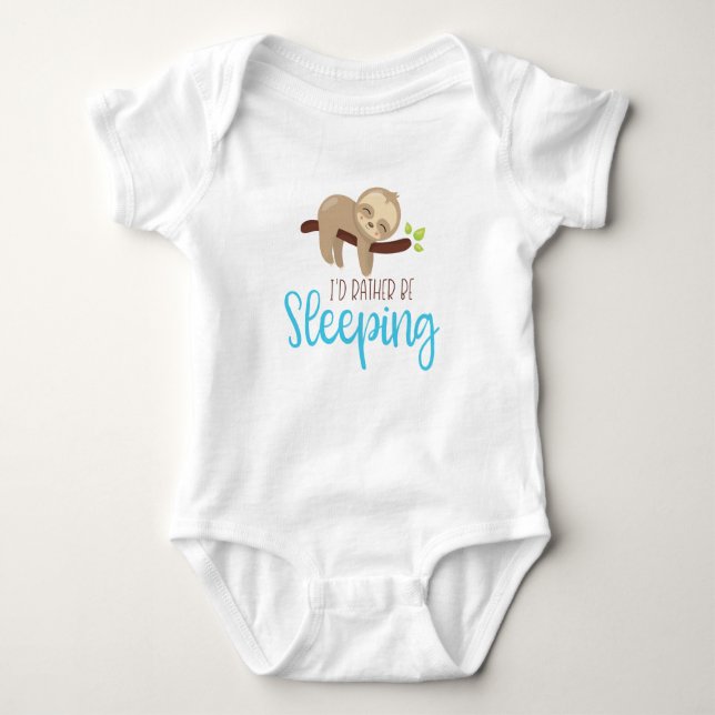 Statt zu schlafen Jersey Bodysuit Baby Strampler (Vorderseite)