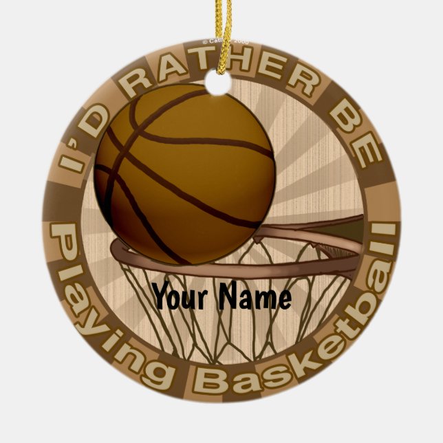 Stattdessen Basketball spielen Keramik Ornament (Vorne)