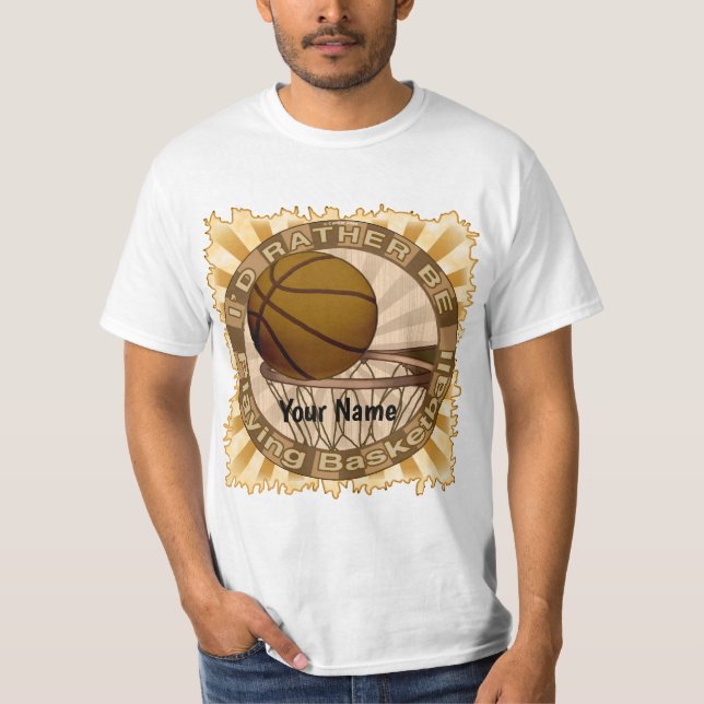 Stattdessen Basketball spielen T-Shirt (Vorderseite)