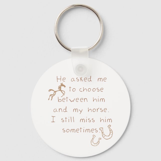 Stattdessen Behielt das Pferd Schlüsselanhänger (Vorderseite)