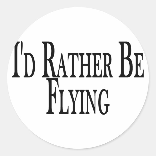 Stattdessen fliegen runder aufkleber (Vorderseite)