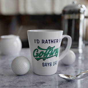 Stattdessen Golfing sagt Vater Name Golfer Latte T Milchtasse