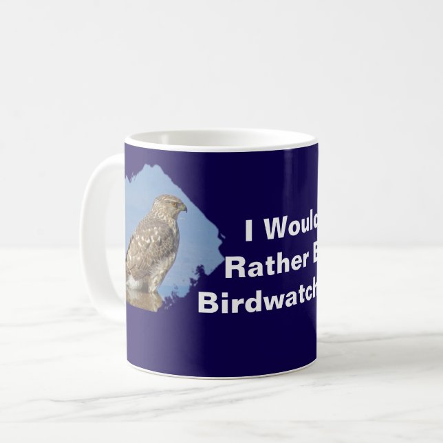 Stattdessen schauen Vögel Starling Hawk Birdwatche Kaffeetasse (Vorderseite Links)