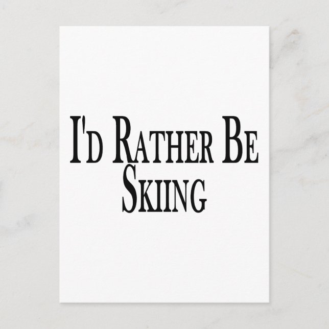 Stattdessen Skifahren Postkarte (Vorderseite)
