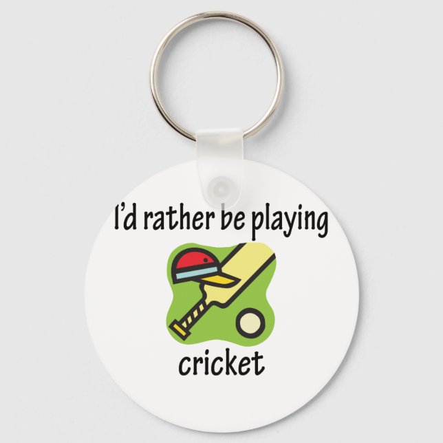 Stattdessen spielen Sie Cricket Schlüsselanhänger (Vorderseite)