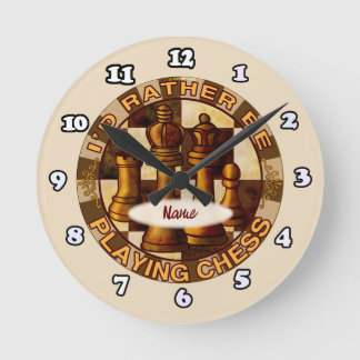 Stattdessen spielt Schachuhr Runde Wanduhr