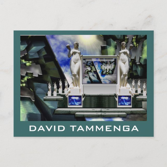 Statue-1FN, DAVID TAMMENGA Postkarte (Vorderseite)