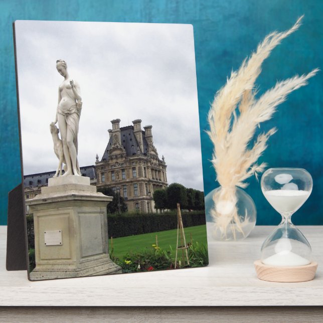 Statue am Louvre Grounds Fotoplatte (Seite)