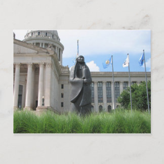 Statue an der Oklahoma-Staats-Hauptstadt Postkarte