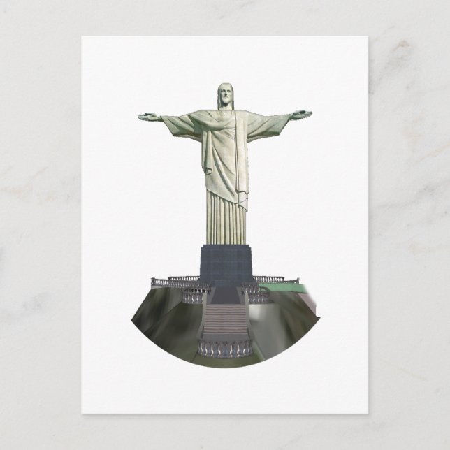 Statue: Christus der Erlöser: 3D-Modell: Postkarte (Vorderseite)