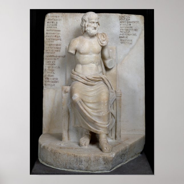 Statue der Euripides Poster (Vorne)