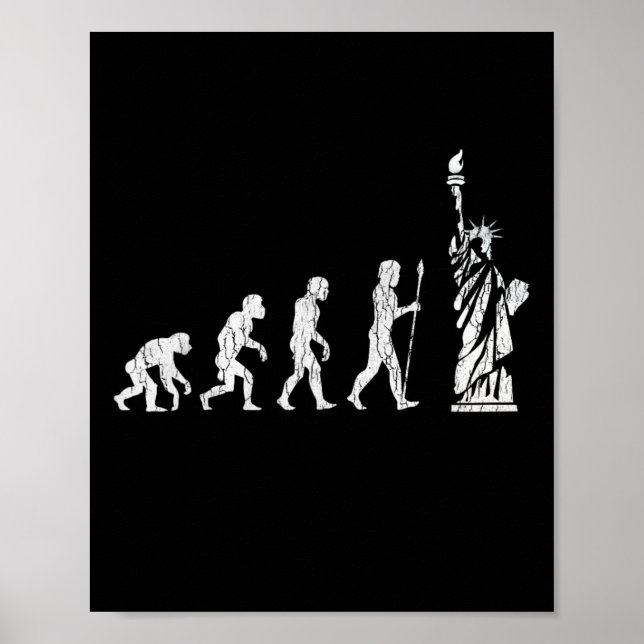 Statue der Evolution des Freiheitswiderstands Poster (Vorne)