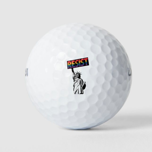Statue der Freiheit Feministengeschenk Golfball (Vorderseite)