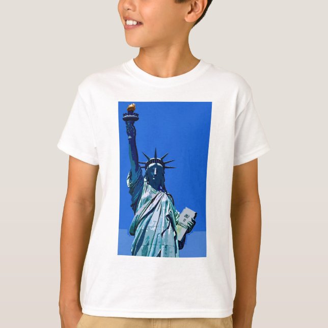 Statue der Freiheitskunst T-Shirt (Vorderseite)