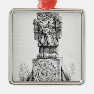 Statue der Göttin Coatlicue Ornament Aus Metall