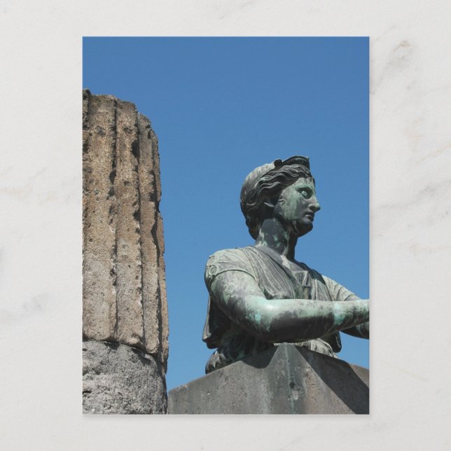 Statue der Göttin Diana in Pompeji Postkarte (Vorderseite)