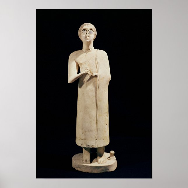 Statue der Großen Göttin, von Tell Asmar Poster (Vorne)