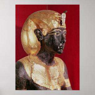 Statue der Lebensgröße von Tutankhamun Poster