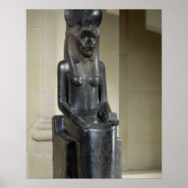 Statue der lionenköpfigen Göttin Sekhmet, aus dem Poster (Vorne)