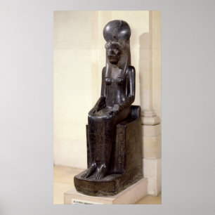 Statue der lionenköpfigen Göttin Sekhmet Poster