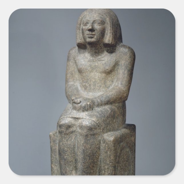 Statue des Ankh, Priester von Horus, frühe dynasti Quadratischer Aufkleber (Vorderseite)